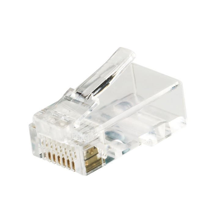 Mufa RJ45, CAT 5e, UTP (neecranata), 8(8) Pini, Pentru Cablu de Retea, Transparent, Fanton