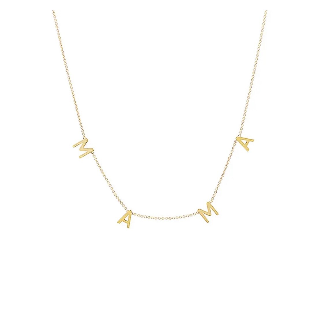 Colier din argint 925 aurit MAMA