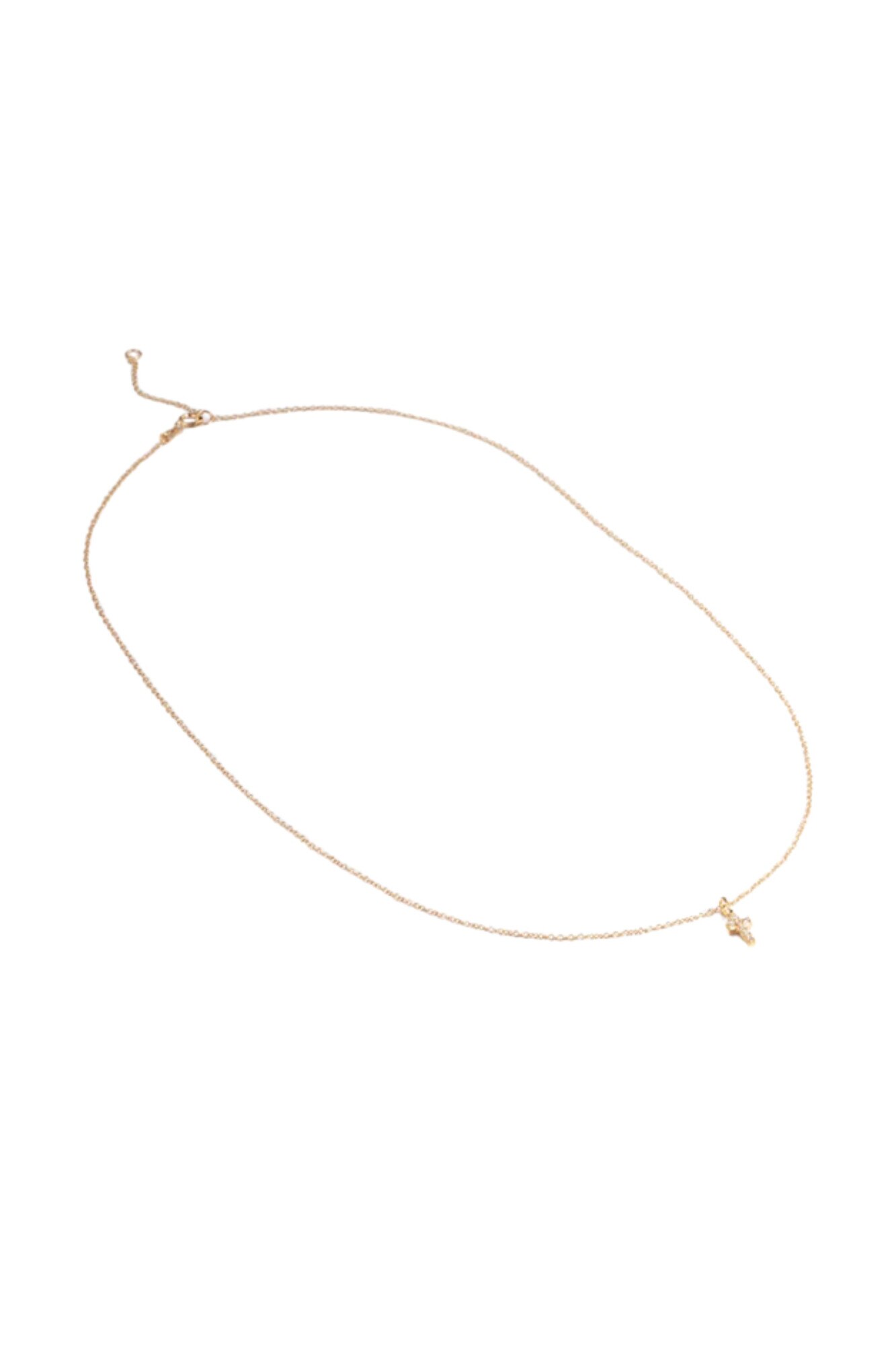 Lovisa - Colier Aurit din Argint 925 cu Zirconiu Cubic si Cruce Mica