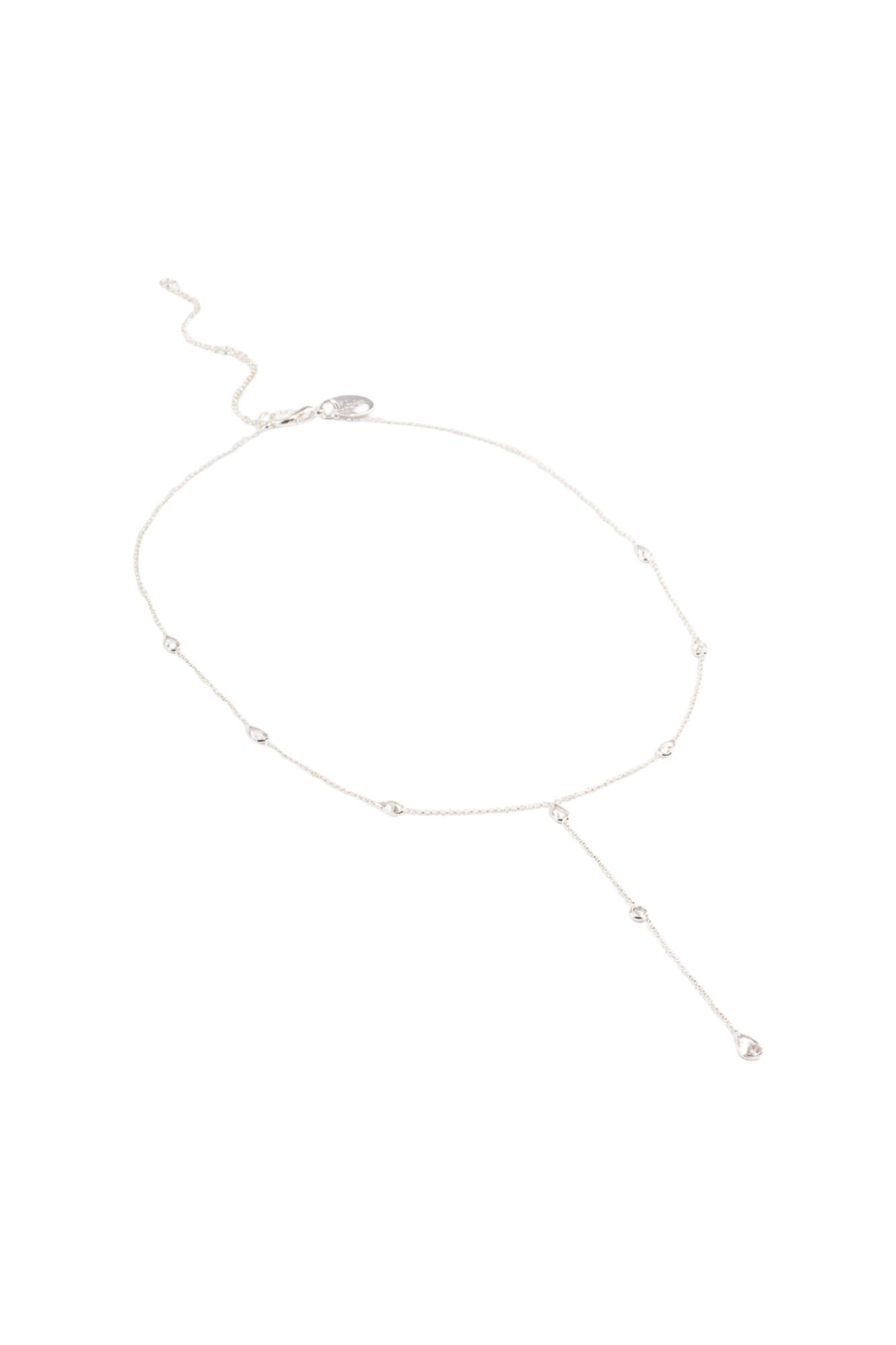 Lovisa - Colier Tip Lariat „Y” Cu Diamante Placat Cu Argint