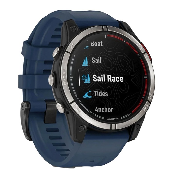 Curea pentru Ceas, din Silicon, G-Tech Triple Protection, Compatibila Cu Garmin Fenix 3 / 3HR / 5X / 6X / 6X Pro / 7X / 7X Pro, Albastru Inchis