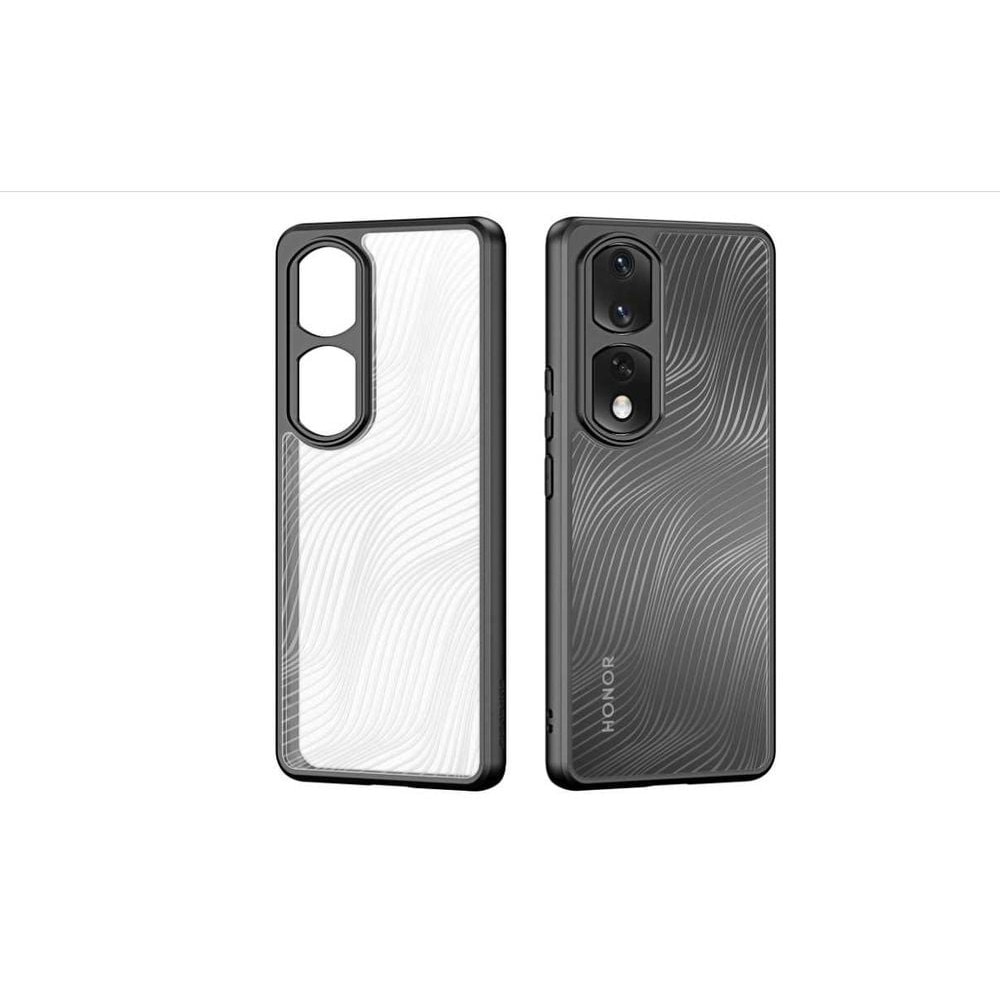 Husa antisoc pentru Honor 90 Pro, Translucida-Negru, Mata