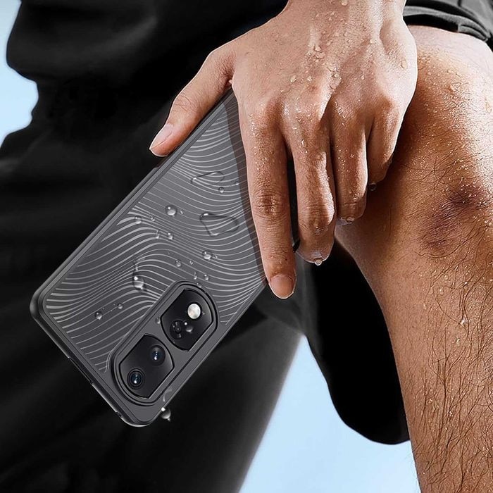 Husa antisoc pentru Honor 90 Pro, Translucida-Negru, Mata