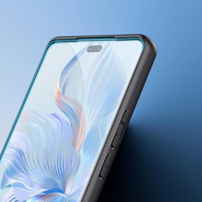 Husa antisoc pentru Honor 90 Pro, Translucida-Negru, Mata