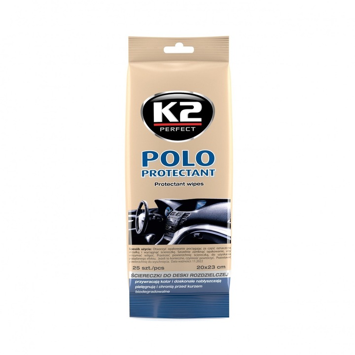 Мокри кърпички POLO PROTECTANT K2, бордови, 10мл