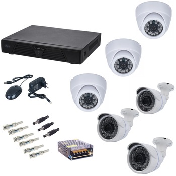 Kit supraveghere video Aku 6 camere interior/exterior 2K + DVR 8 canale H264 rezolutie AHD 4.0 Megapixel Kit supraveghere video Aku 6 camere interior/exterior 2K + DVR 8 canale H264 rezolutie AHD 4.0 Megapixel