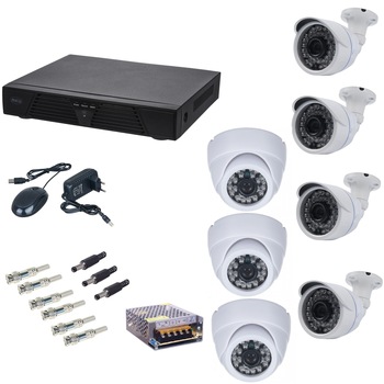 Kit supraveghere video Aku 7 camere interior/exterior 2K + DVR 8 canale H264 rezolutie AHD 4.0 Megapixel Kit supraveghere video Aku 7 camere interior/exterior 2K + DVR 8 canale H264 rezolutie AHD 4.0 Megapixel