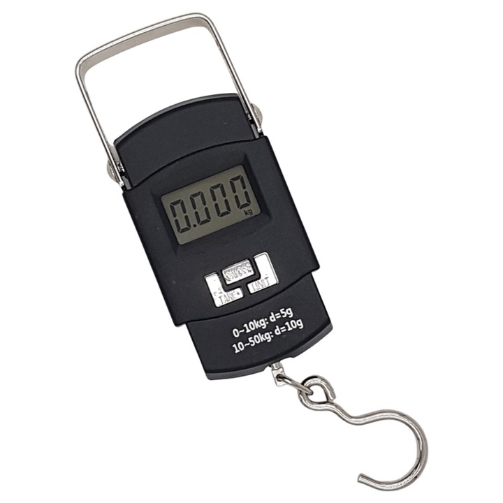 Електронна везна преносима LCD риболовна ловна с дисплей 40кг модел 2025 черна далимаг