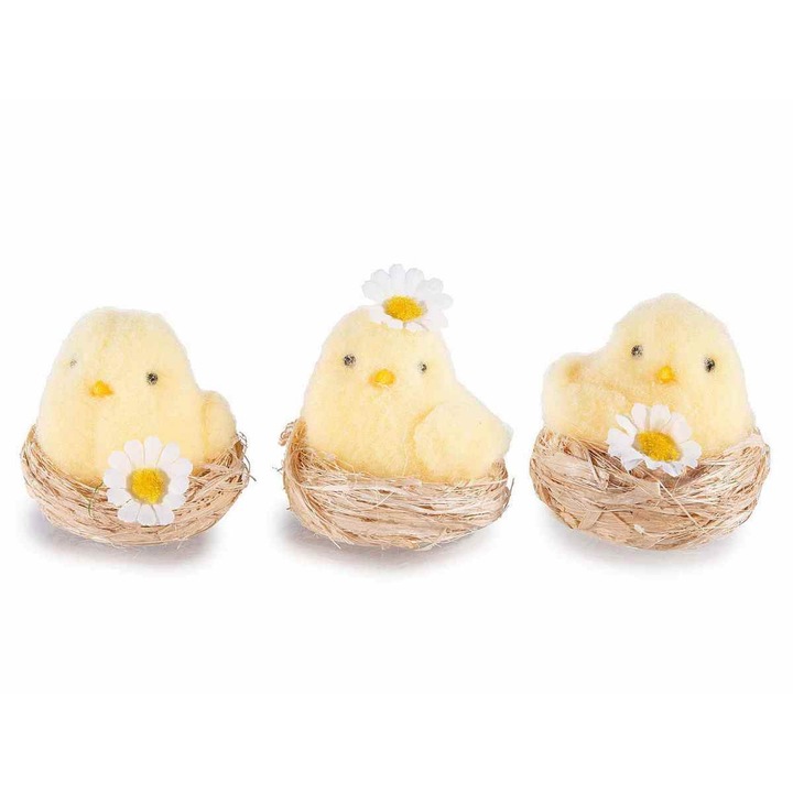 Set 3 decoratiuni Paste Puisori 6x6 cm