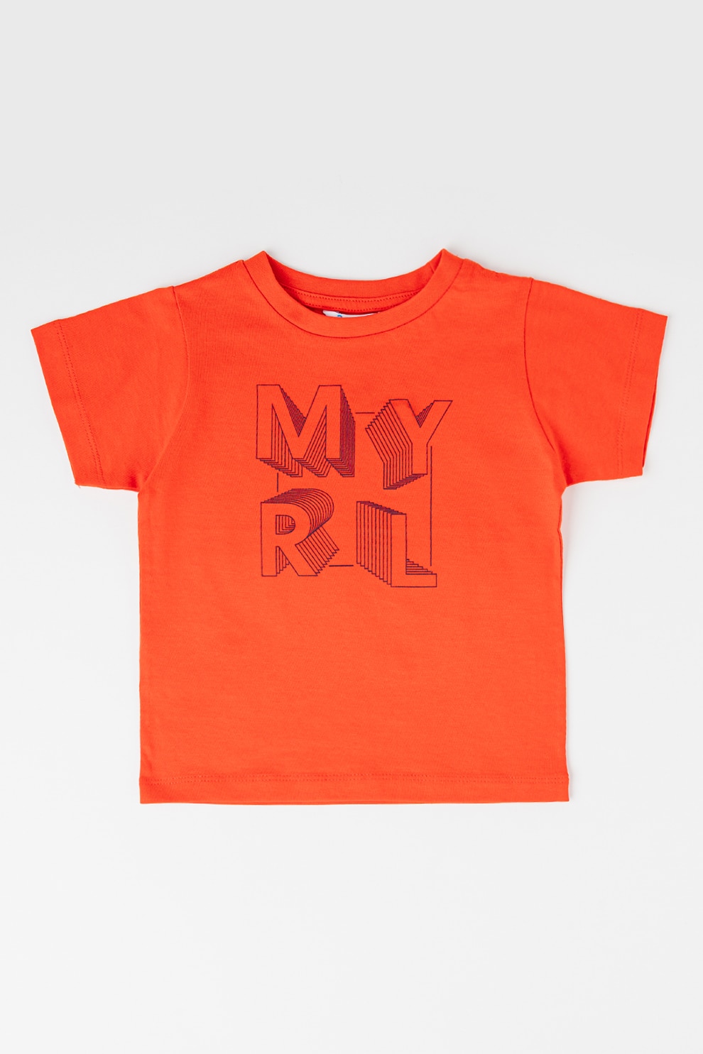 Mayoral, Tricou de bumbac cu imprimeu logo, Rosu, 134 CM