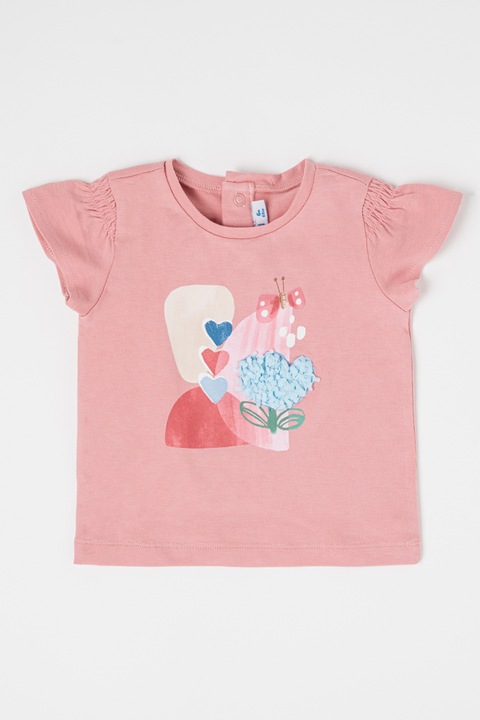 Mayoral, Pamuttartalmú mintás póló, Púderrózsaszín