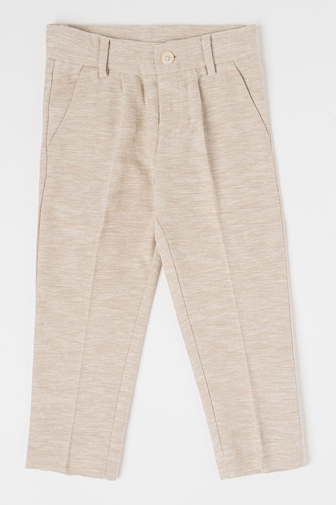 Mayoral, Pantaloni eleganti din amestec de bu,bac si lyocell, Bej melange, 134 CM