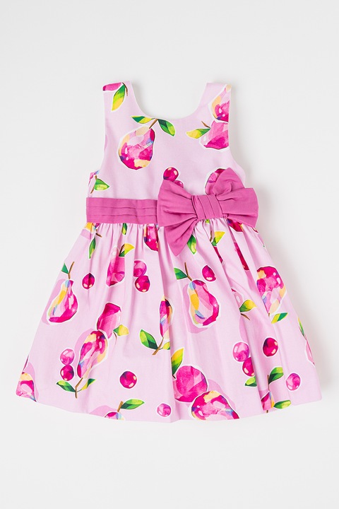 Mayoral, Разкроена рокля с десен, Зелен/Светлорозов