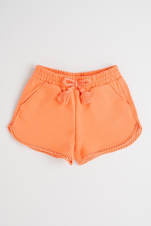 Mayoral, Pantaloni scurti din amestec de bumbac cu talie ajustabila, Portocaliu mandarina