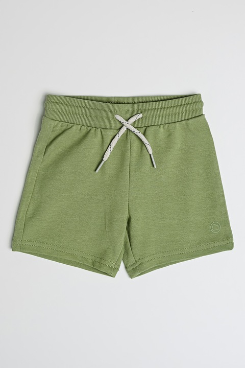 Mayoral, Pantaloni scurti din amestec de bumbac cu snur in talie, Verde sparanghel
