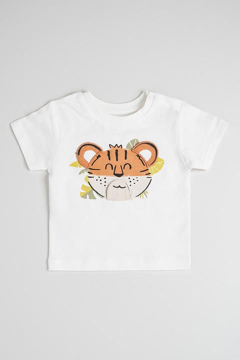 Mayoral, Kerek nyakú póló állatmintával, Téglavörös/Törtfehér/Világosbézs