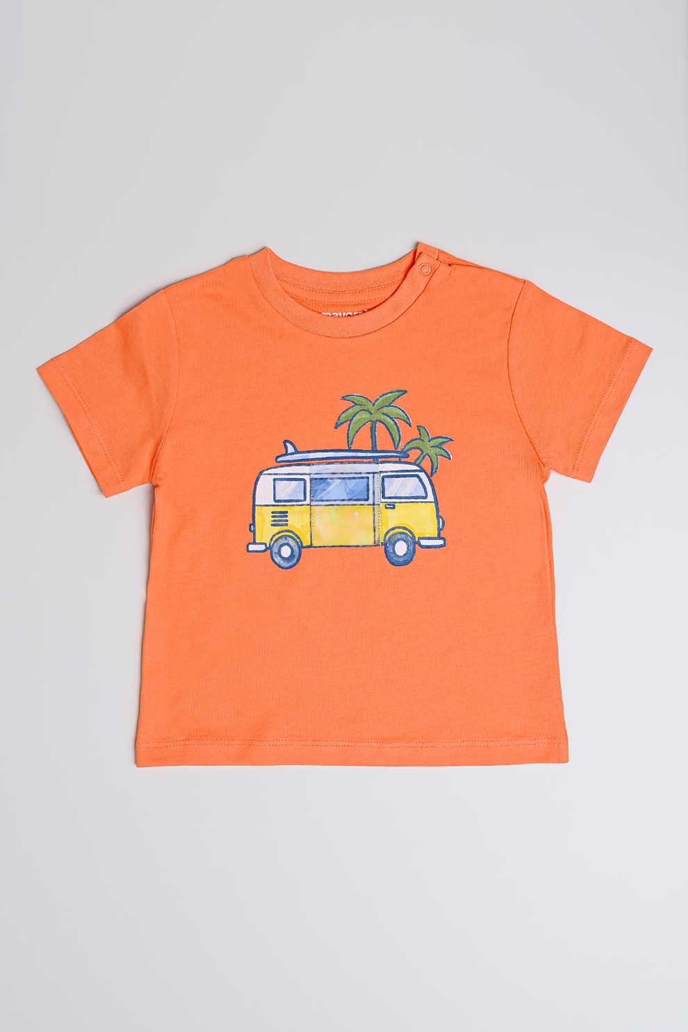 Mayoral, Tricou de bumbac cu imprimeu grafic, Portocaliu mandarina, 92 CM