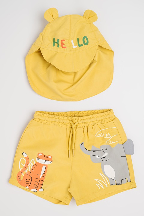 Mayoral, Set de palarie si pantaloni scurti de baie - 2 Piese, Galben mustar