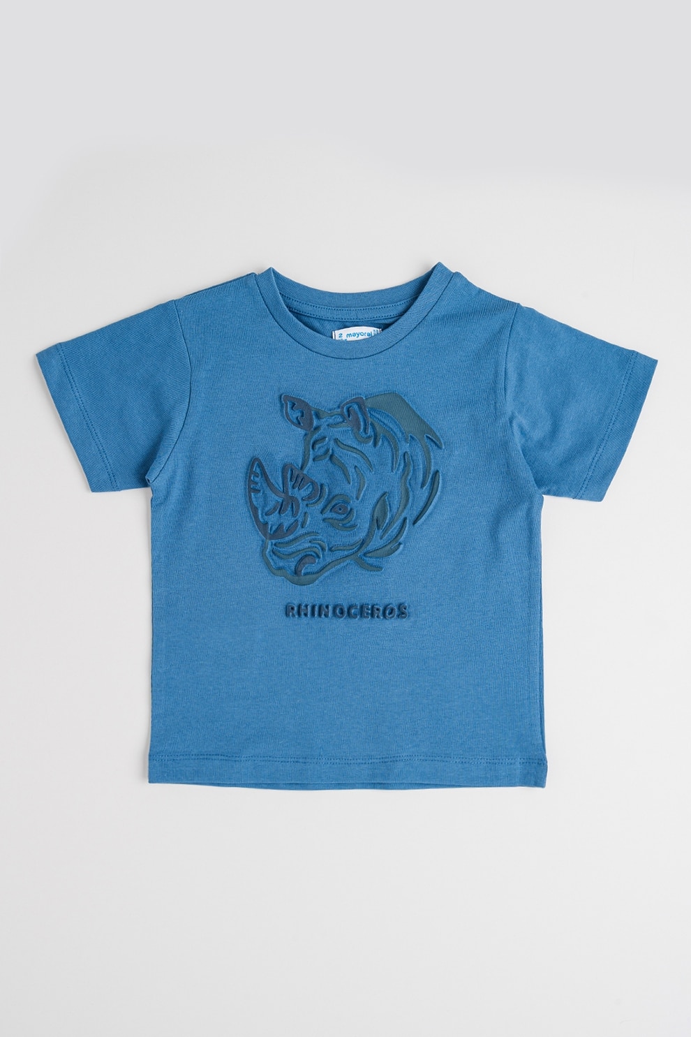 Mayoral, Tricou regulat fit cu decolteu la baza gatului, Albastru inchis, 104 CM