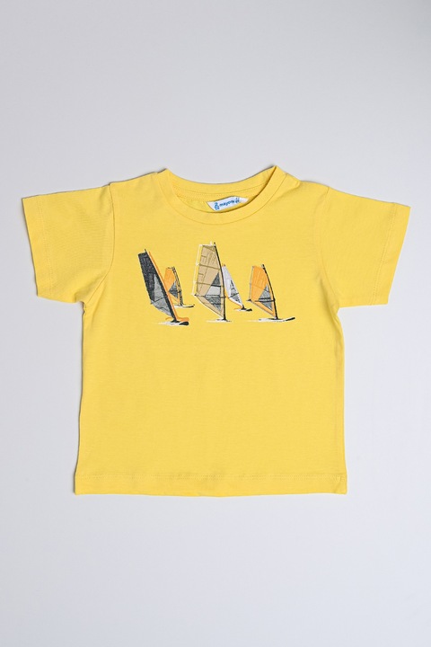 Mayoral, Mintás pamutpóló szett - 2 db, Fehér/Halványsárga