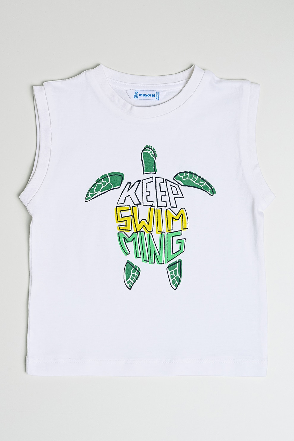 Mayoral, Top cu imprimeu grafic, Galben, Verde inchis, Alb optic, 134 CM