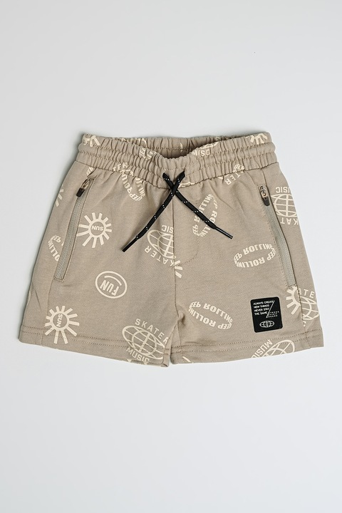 Mayoral, Pantaloni scurti din amestec de bumbac cu snur, Maro taupe deschis
