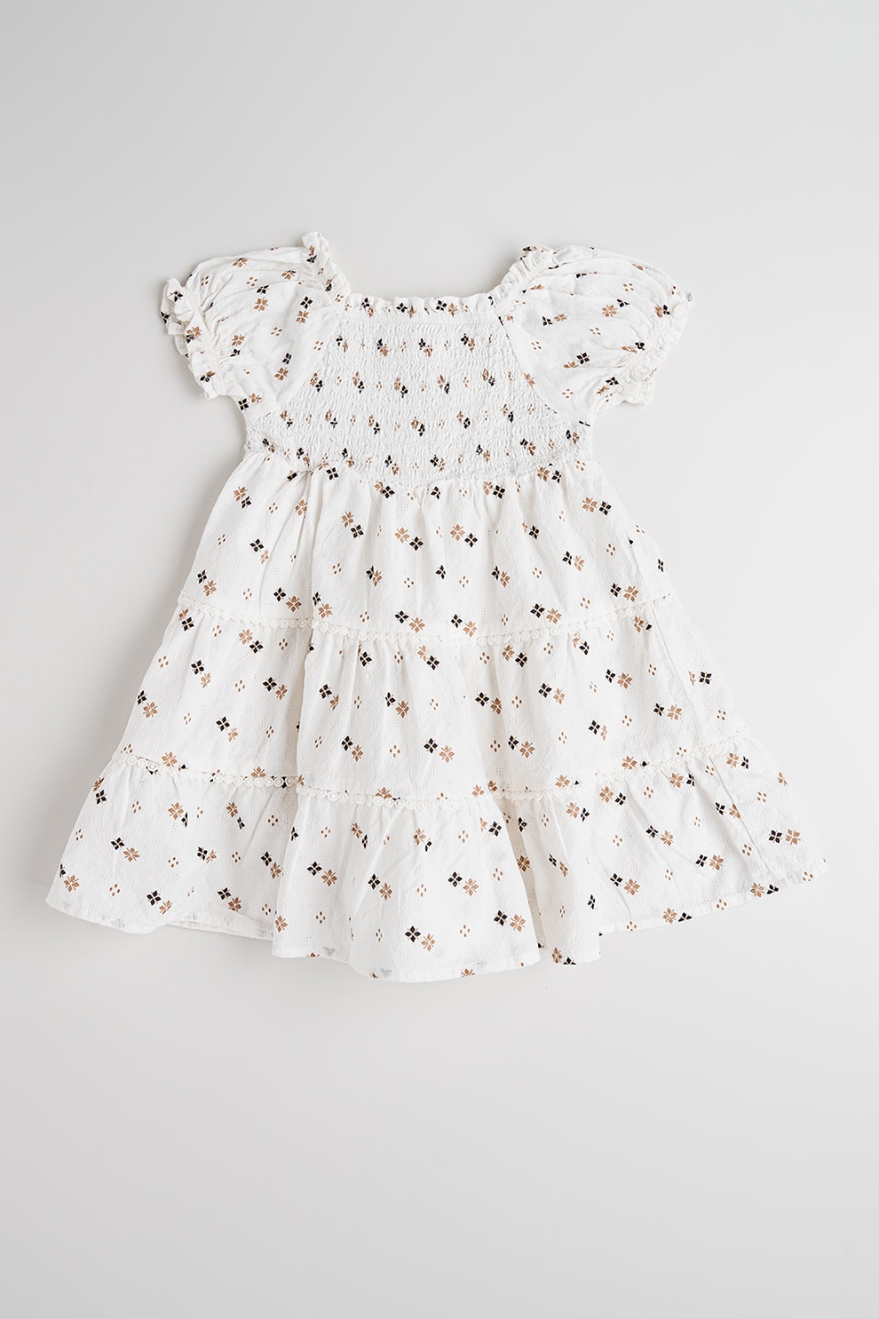 Mayoral, Rochie stratificata cu insertie elastica, Negru, Maro nisip, Alb murdar, 134 CM