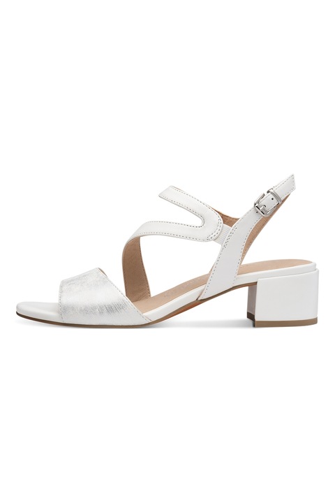 Marco Tozzi, Sandale din piele si piele ecologica, Alb