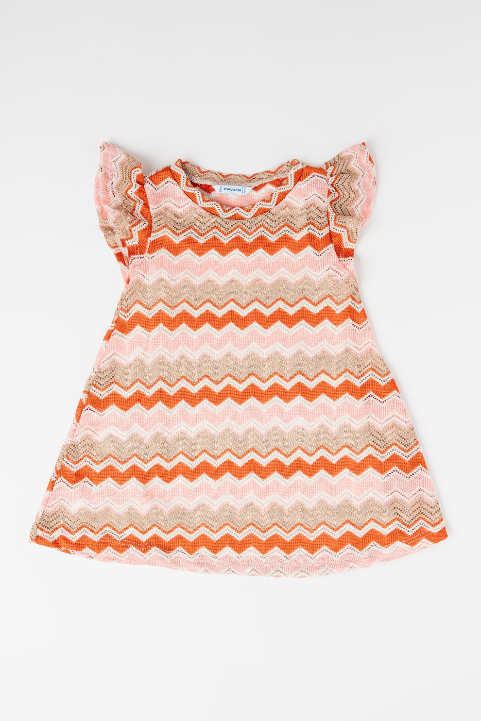 Mayoral, Rochie evazata cu dungi, Multicolor, 128 CM