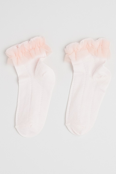 Abel & Lula, Sosete scurte cu garnituri de dantela 5432, Roz pal, 35-36 EU