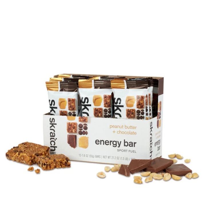 batoane energizante Skratch Labs 12x50g unt de arahide + ciocolata