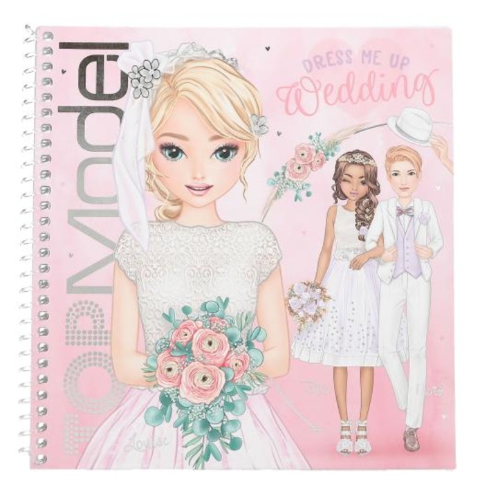 Caiet activitati cu autocolante TOPModel Dress Me Wedding