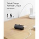 Baterie Externa 5000 mAh pentru iPhone 14/13/12, Conector Lightning incorporat, PD, QC 3.0, 3A, 20W, Negru mat