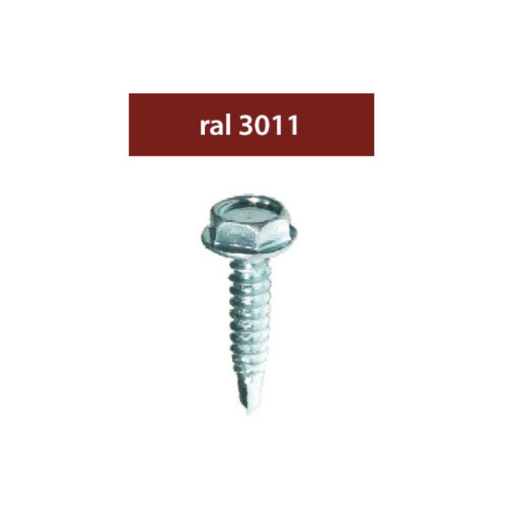 Suruburi Perforatoare Ral3011-bordo 4.8x28mm, 250/set