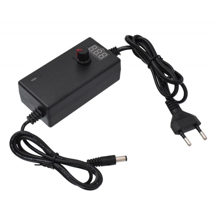 Alimentator Reglabil, Ajustare Tensiune, Mufa DC 2,1mm, 3V-12V DC, 2A