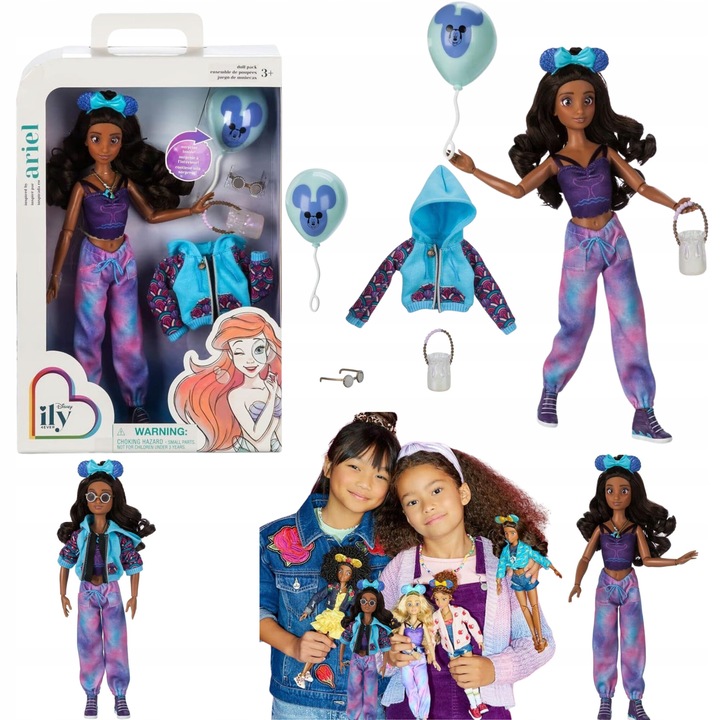 Кукла Disney ILY 4EVER, вдъхновена от Ариел, комплект с аксесоари, 28x10x4 см, многоцветна
