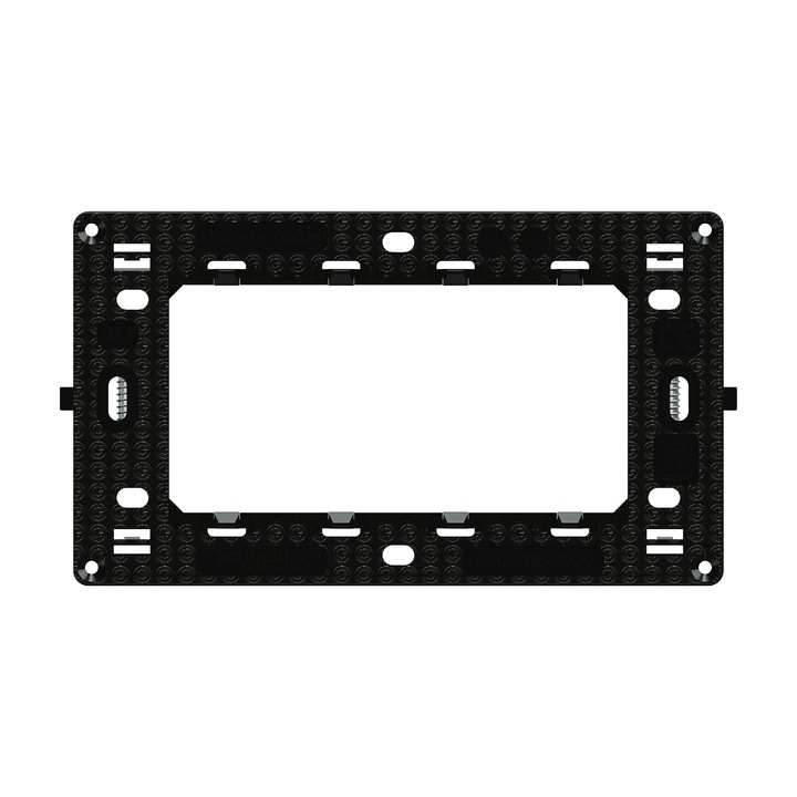 Rama fixare pentru 4 module Schneider Easy Styl, pentru aparataj modular, IP20, neagra