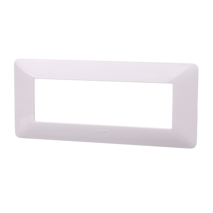 Rama decorativa pentru 6 module Legrand Bticino Matix, pentru aparataj modular, IP20, alba