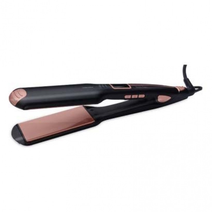 Placa de indreptat parul Goldmaster 7186, placi ceramice cu protectie din keratina, 100- 230 grade, inchidere automata dupa 1 ora, blocare pentru transport, cablu de 1.8 m