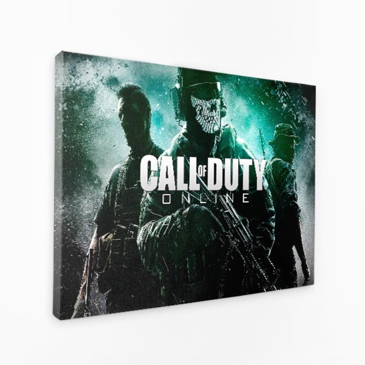 Комплект от три щампи на канава - call of duty онлайн пистолет скелет войник - 150x100 cm