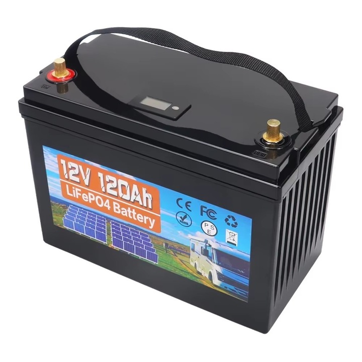Baterie RUSMR LiFePO4, capacitate 120 Ah, protectie IP65, 12V-120 Ah, incarcator 10A inclus