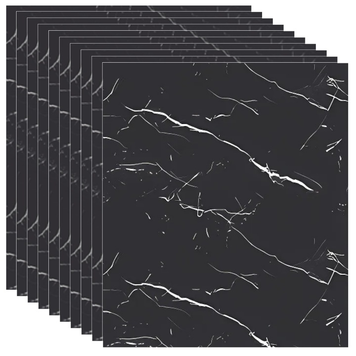 10 db SDEPOT® tapétalap készlet, vastagság 2mm, méretek 60x60cm, márványutánzat, sötétszürke modell