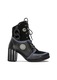 Botine dama, piele naturala, negru, Negru