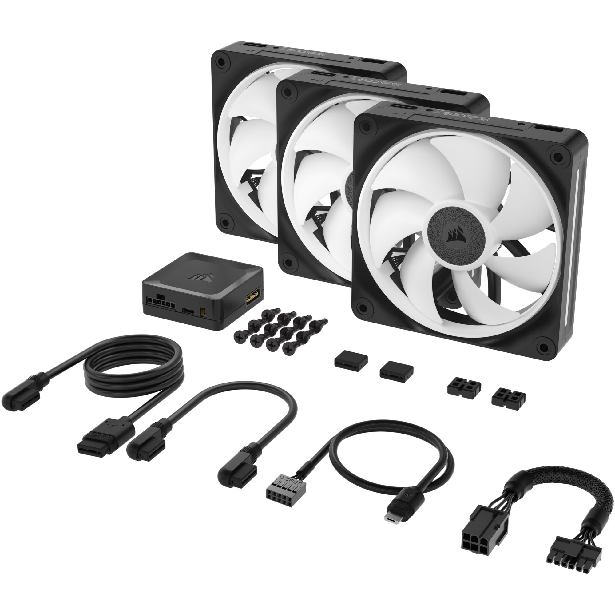Ventilatoare CORSAIR iCUE LINK LX120 RGB BLACK, triple pack - eMAG.ro