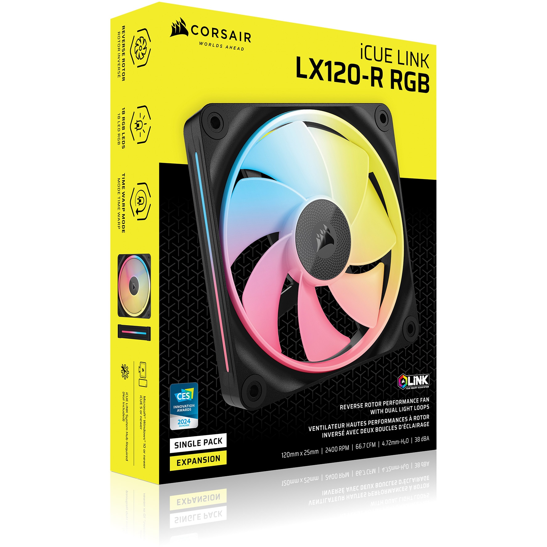 Ventilator CORSAIR iCUE LINK LX120-R RGB BLACK - eMAG.ro