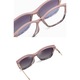 Ochelari de vedere dama 2in1 cu clip-on polarizat, transparenti roz-gri, cu filtru de lumina albastra, set complet accesorii