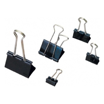 Clipsuri pentru hartie realizate din metal cu clema nichelata Clipsuri pentru hartie realizate din metal cu clema nichelata