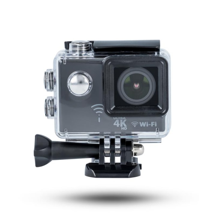Sportkamera Ultra HD Forever Action Cam SC-400 PLUS 4K, Wi-Fi, 2 hüvelykes kijelző, 12 MP, 170 fok, fekete
