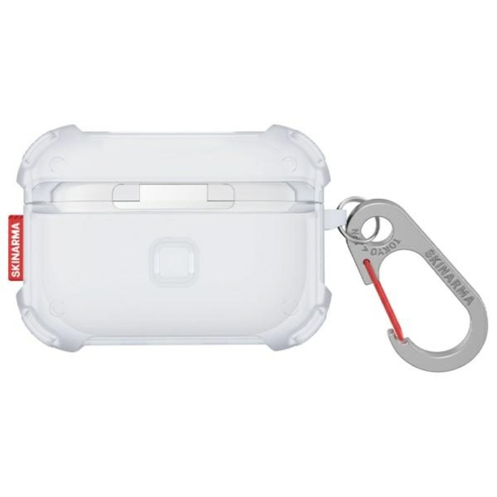 Mecha tok AirPods Pro 2-hez, Skinarma, retro-futurisztikus dizájn, fehér, műanyag