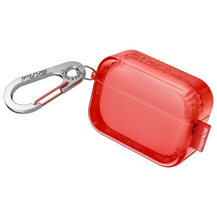 AirPods tok, Skinarma, Saido kollekció, piros, Bayer-TPU anyagból